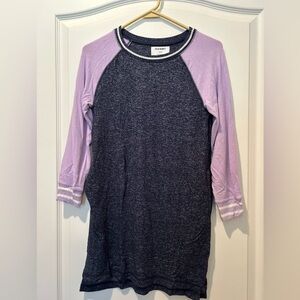 Old Navy Women’s Large 3/4 Sleeve Tee - Lavender and Charcoal